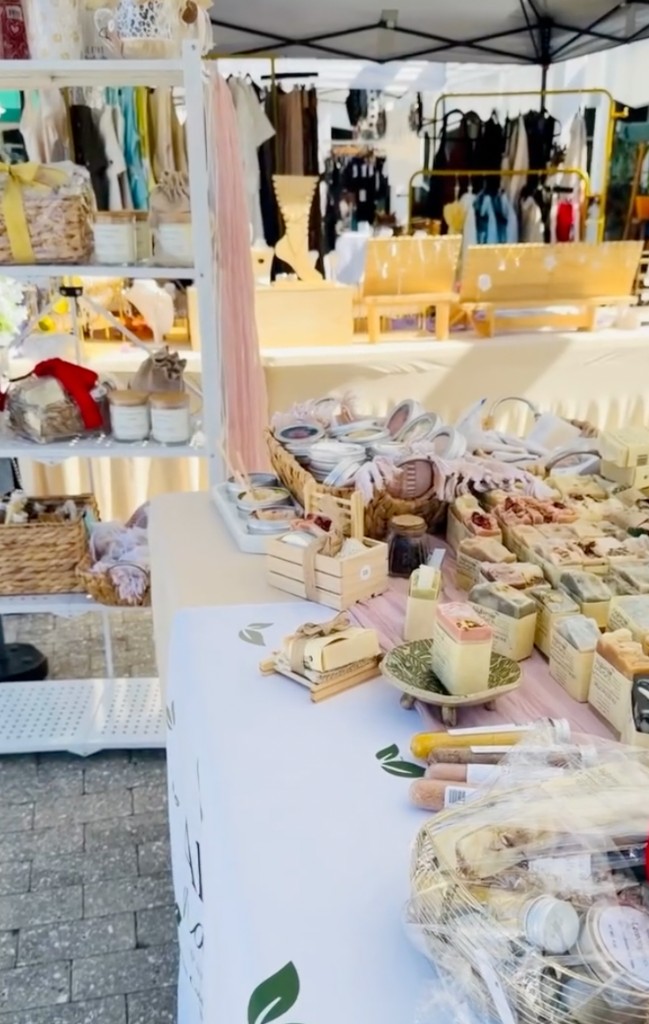 Artisan vendor booth, Atlantic Village Market